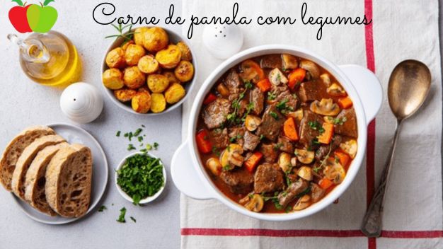 Carne de panela com legumes